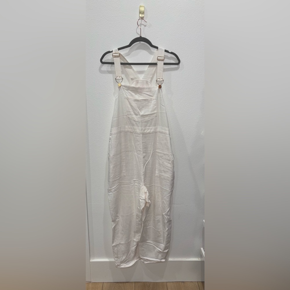 Stoney Clover Lane Cream Women Cotton Overalls